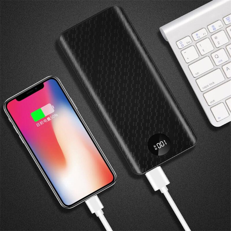 Carcasa de batería portátil de 20000mAh y 3,7 V, carcasa de carga rápida DIY, 8x18650, Led, Powerbank