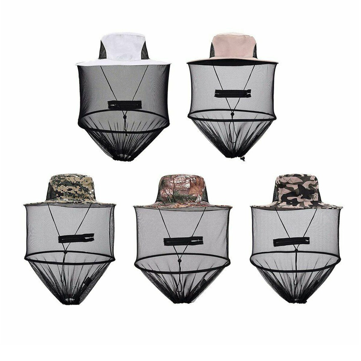 1pc bijenhoeden camouflage netten voor klamboe hoed buiten muggenmuts insecten vishoed masker buiten zonnescherm hoes