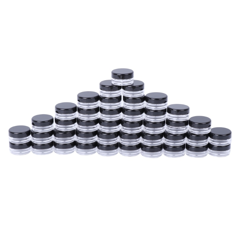 50 stuks make-up potjes cosmetisch monster lege container plastic ronde deksel klein flesje