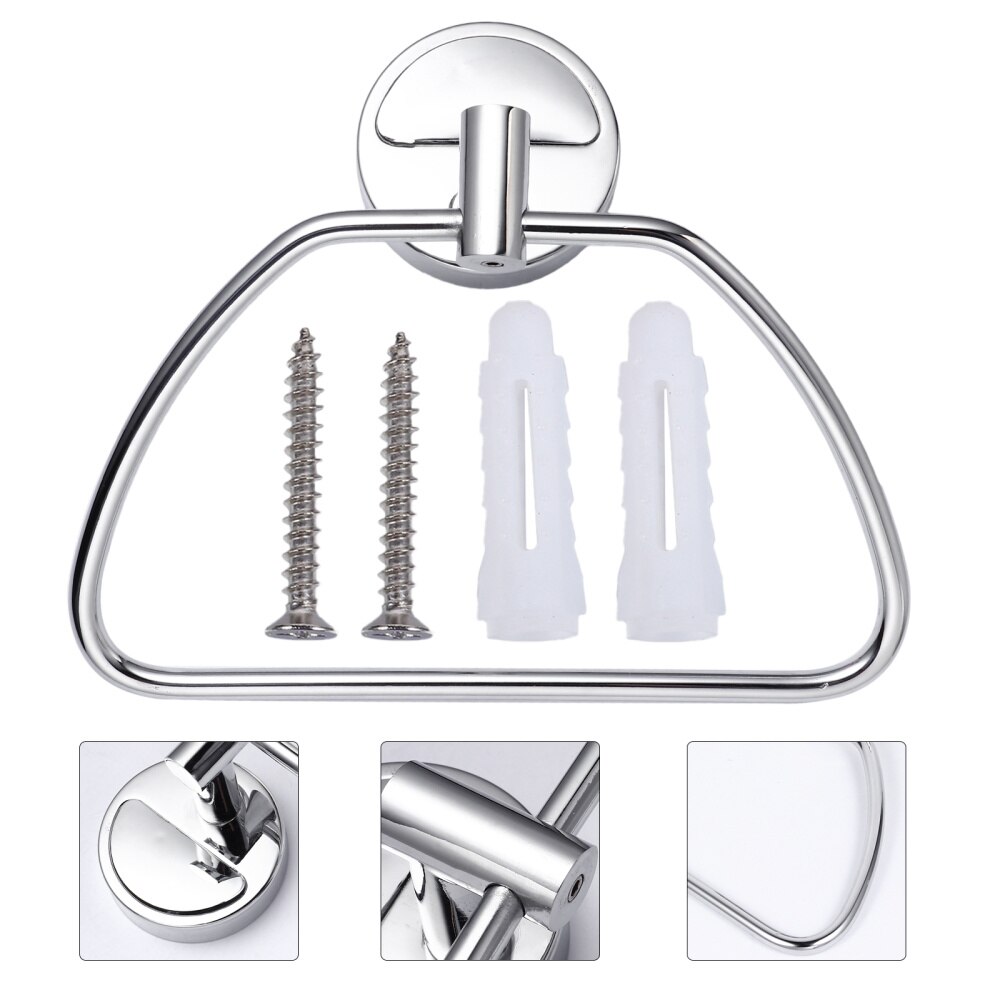 1Pc Handdoekenrek Rvs Praktische Handdoek Houder Muur Handdoekenrek Handdoek Ring Voor Badkamer Thuis