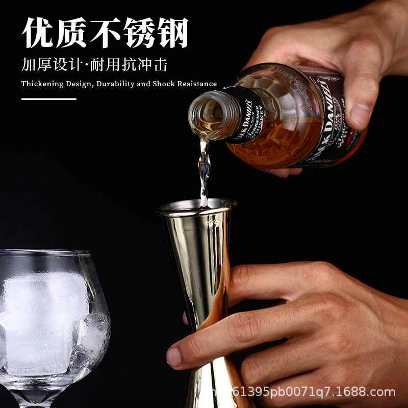 18/8 Stainless Steel Double Head Measuring Cups Cocktail Jigger Bar Accessories Shot Drink Mixer Bartending Measuring Cup Bar