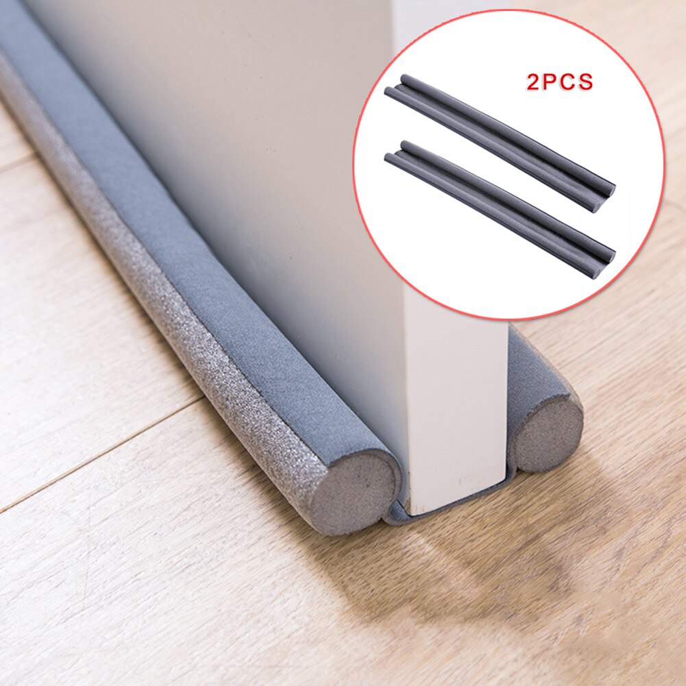 2PCS Sealing Strips Flexible Door Bottom Sealing Strips Twin Draft Dodger Guard Door Stopper Practical