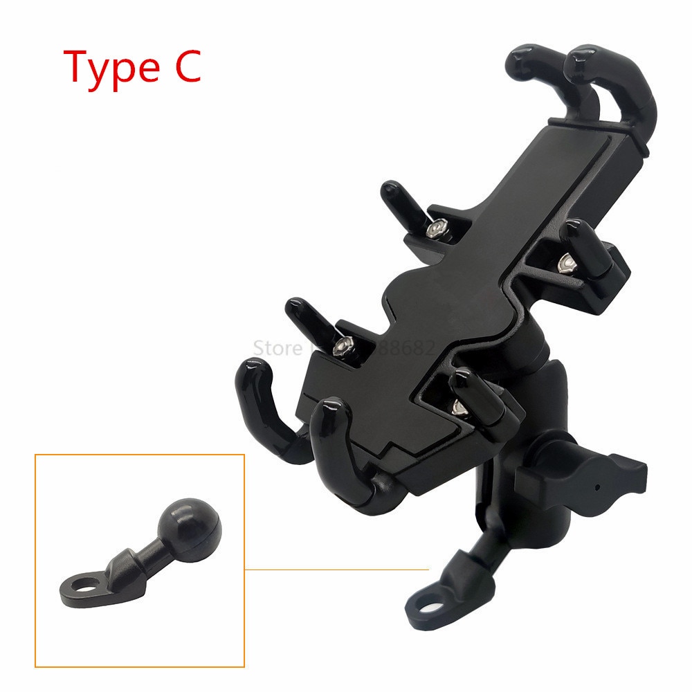 Jadkinsta Sfera In Alluminio Supporto Del Supporto Regolabile Del Motociclo Manubrio con Doppia Presa Braccio per Gopro Telefono Ram Mount