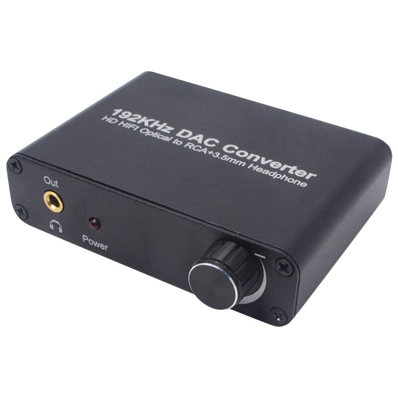 192 khz digital til analog konverter 5.1ch dac optisk spdif koaksial til rca med 3.5mm volumen kontrol support dolby  ac3 dts