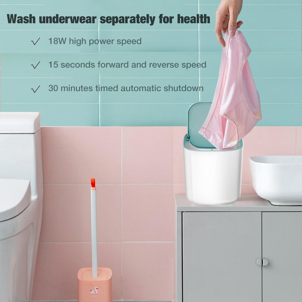6 Functions Mini Washing Machine Set Electric Ultrasonic Turbine Washer Household Small Portable USB Super Shock Wave Washer