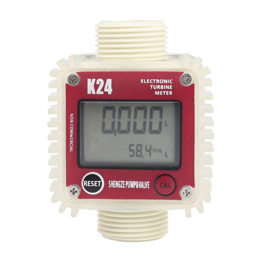 High-Definition Displays Digital Turbine Flow Meter Water Meter Used To Measure Diesel Gasoline Flowmeter: Red