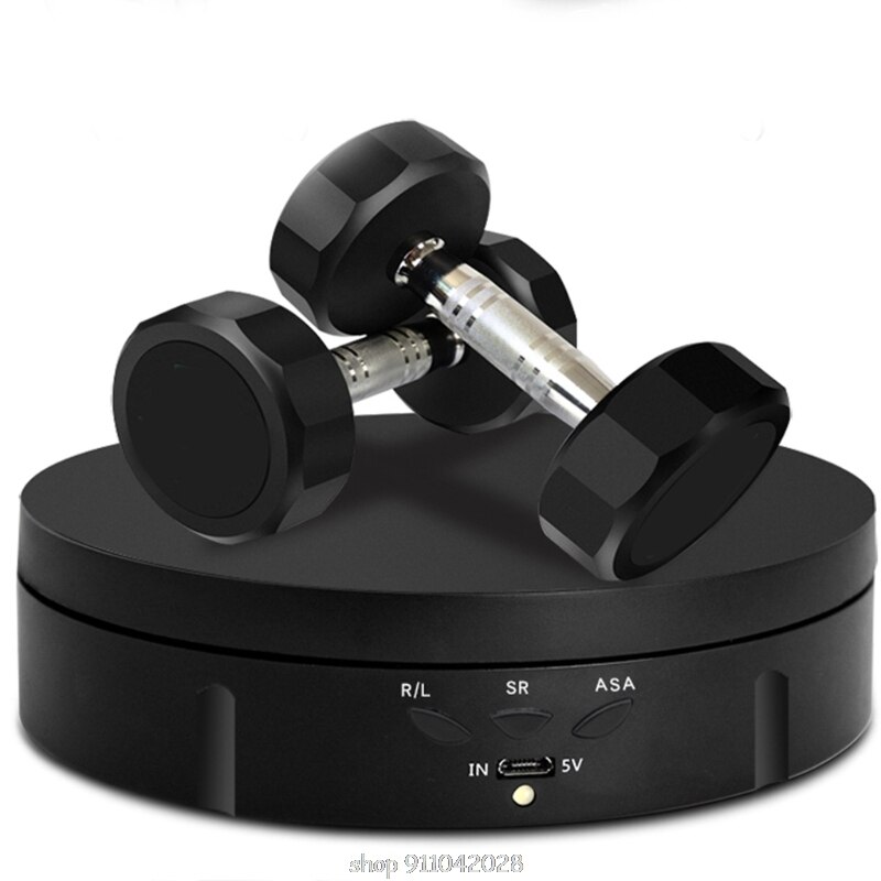 3 Speeds Intelligent Electric Rotating Display Stand Mirror Turntable Jewelry Holder Battery USB Power D15 20