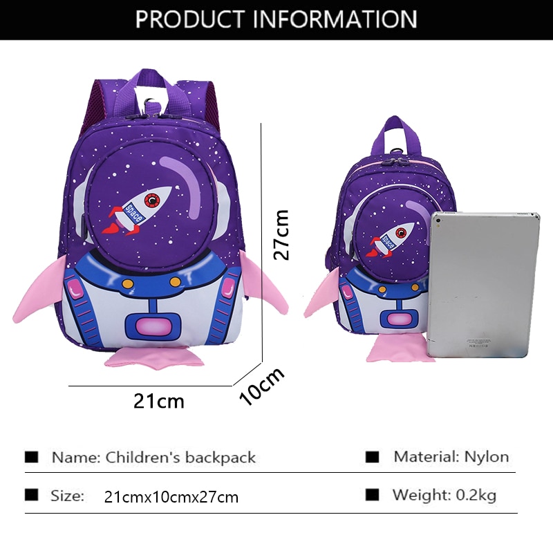 Meisje Rugzak Baby Schooltas Jongen Bolsas Ruimte Rocket Print Kleuterschool Rugzak Kid Leuke Plecak Sac Bebe Mochila Infantil