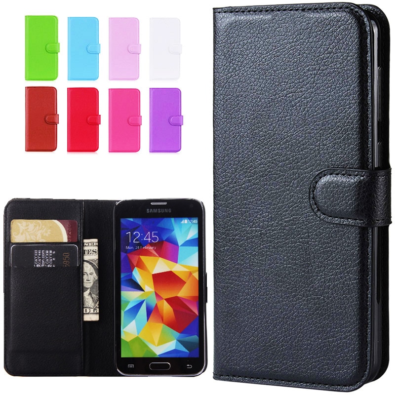 Leather Flip Wallet Case For Samsung Galaxy S5 Neo SM-G903F S5 i9600 G900F GT-I9600 Classic Case For Samsung S5 Mini Cover