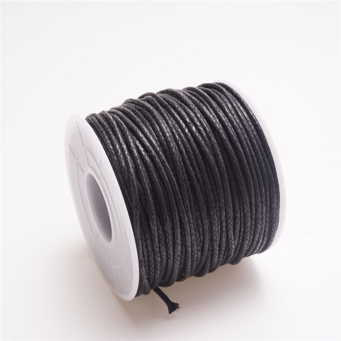 1.5mm 15m/35m Waxed Cotton Cord Beading Cord Waxed String Wax Cord for Jewelry Making and Macrame Supplies Roll Spool HK055: M / Silver