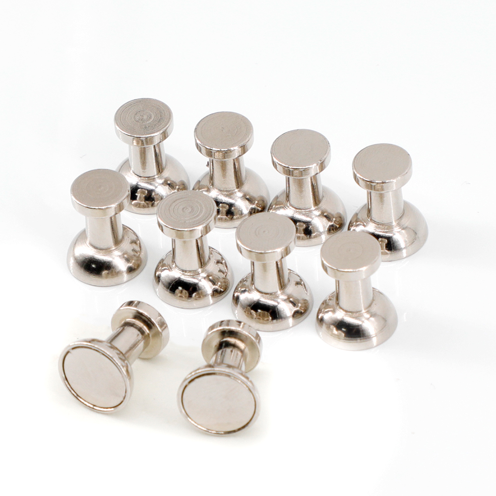 10pcs/Set Neodymium Magnets Metal Thumbtacks Push Pins Office&School Supplies For Refrigerator Whiteboard Calendar Noticeboard