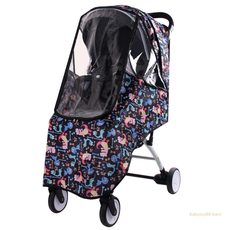 Y4UD Regenjas Kinderwagen Veilig Kind Wind En Regen Universele Maat Zichtbaarheid 1Pc: Dinosaur World