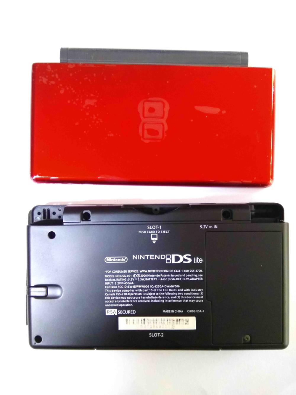 19 Colors Full Set Housing Shell DS Lite Cover Case For Nintend DS Lite shell replacement: Red-Black