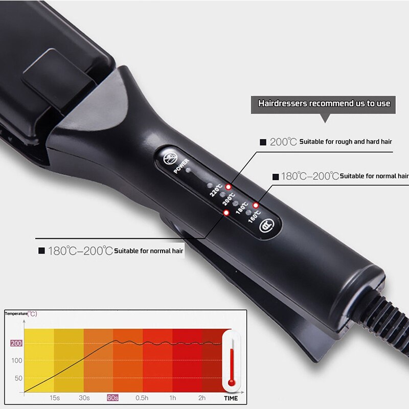 Corrugated Curling Iron for Hair Ceramic Hair Curler Waver Styler Crimping Hair Iron Tongs Hair Corrugation Volume