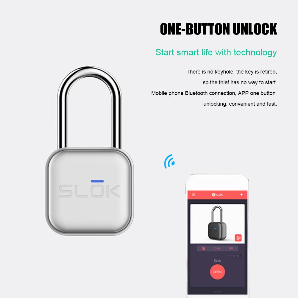 Wireless Bluetooth Padlock Smart Lock Keyless Remote Control Locker Metal Wireless App Control Padlock For Android IOS