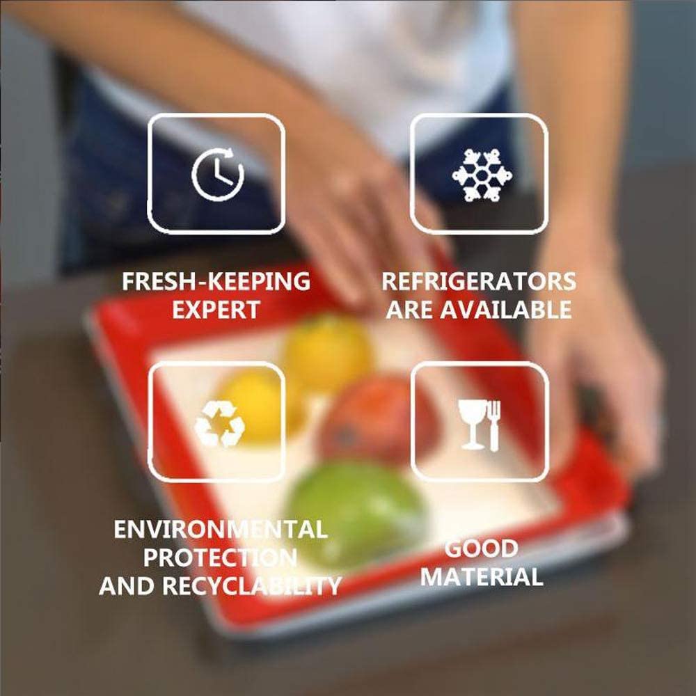 Plateau de conservation des aliments , 4 pièces, boucle de Film élastique magique, joint sous vide, garde les aliments frais, outils de cuisine