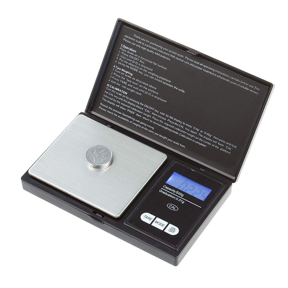 Weigh Gram Scale Digital Pocket Scale,500g by 0.01g,Digital Grams Scale, Food Scale, Jewelry Scale Black, Kitchen Scale 500g