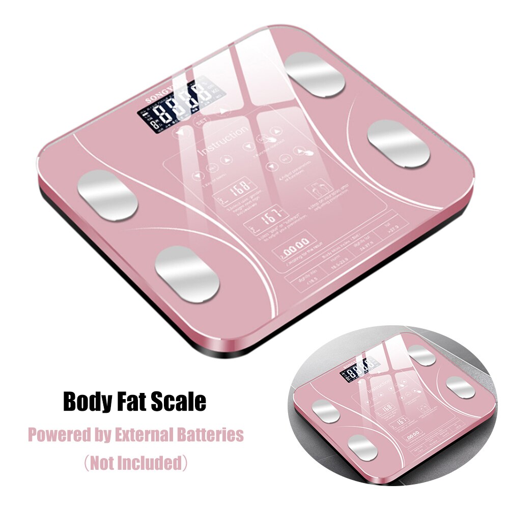 Smart Body Fat Scale LED Digital Weight BMI Weight Monitor Health Analyzer Fitness Lose Weight Tools Scales Bathroom Balance