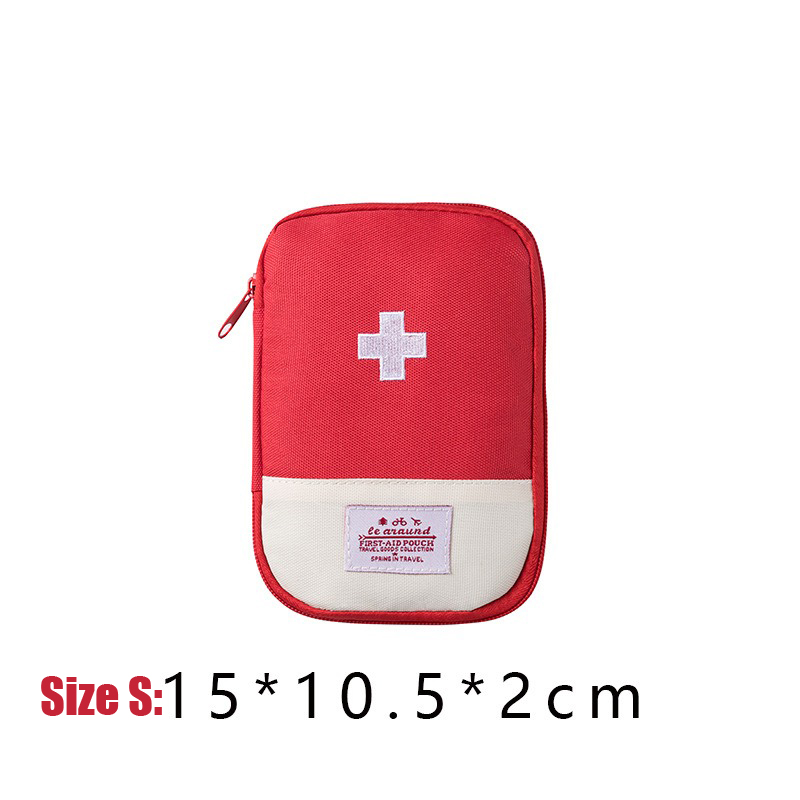 Bolsas portátiles para botiquín de primeros auxilios, bolsa de almacenamiento grande para medicina, bolsa para acampar, emergencia, hogar, viaje al aire libre, organizador con asa: Multicolor