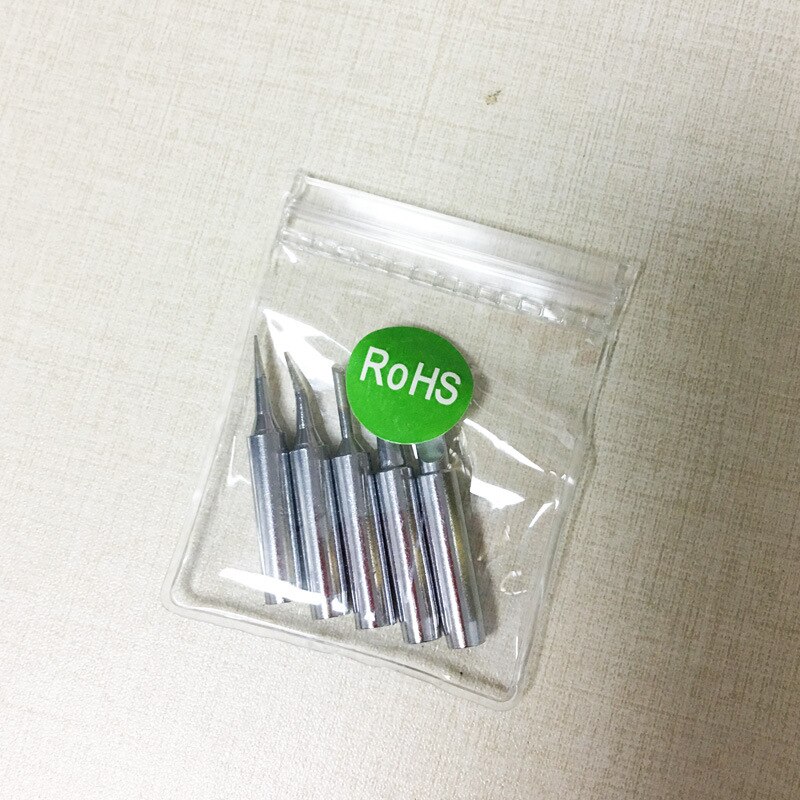 5pcs 900M T Series Soldering Iron Tip Lead-free Welding Sting For 936 Eletric Solder Iron Welding Solder Station