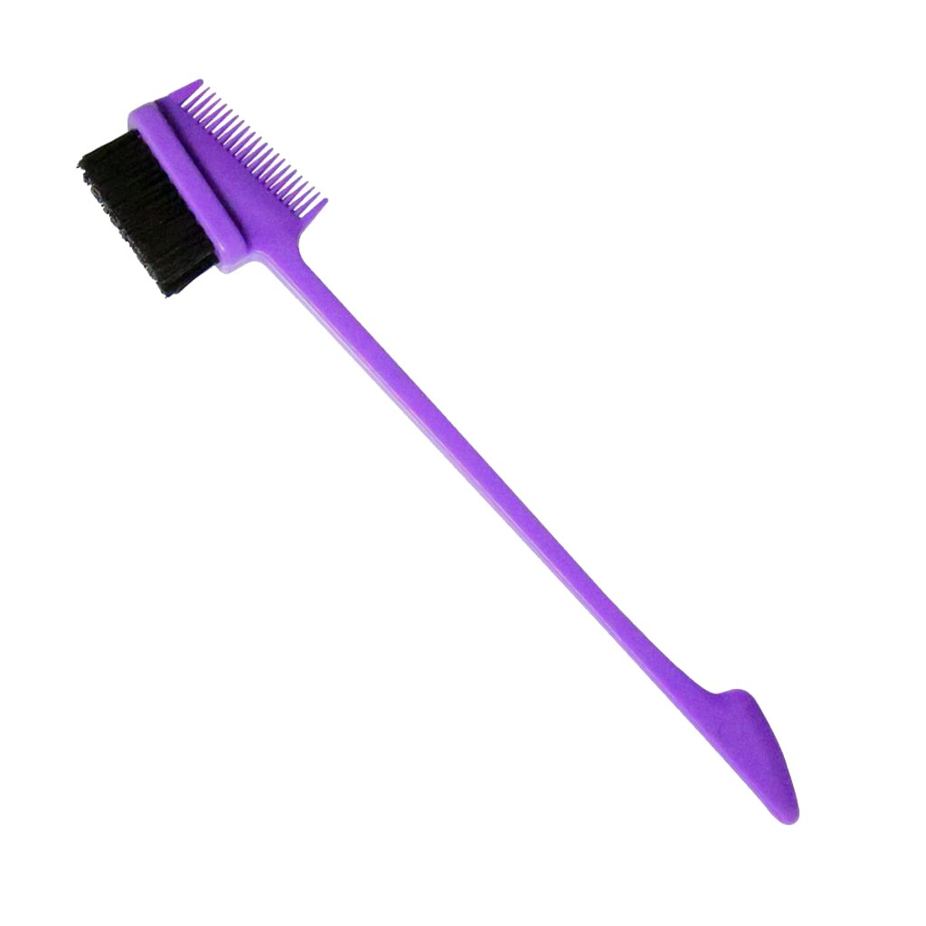 Edge Control Brush Double Sided Comb Smooth Natural Look Polished Hair Brush: Purple