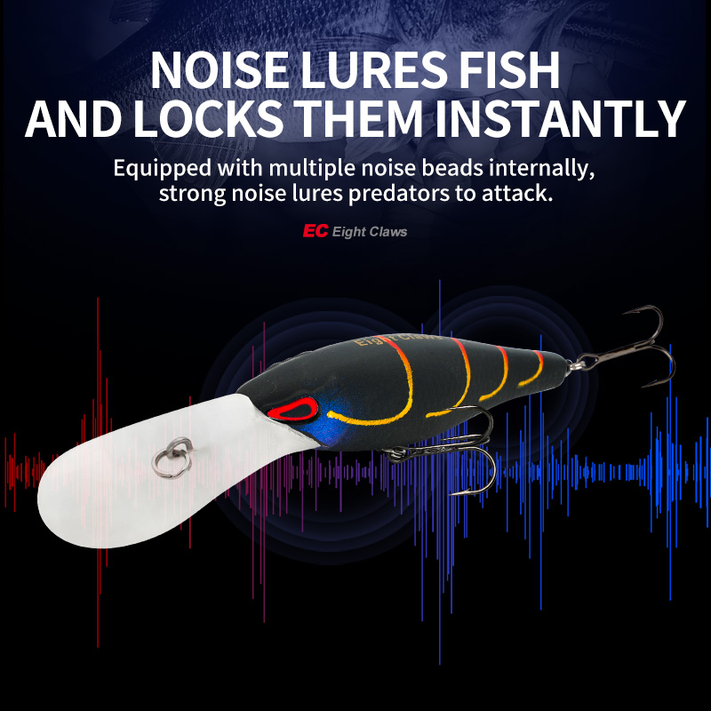 MSEASFREE Señuelo de pesca flotante Minnow, cebo duro Artificial, sonajero de 72mm y 13g, Wobblers de agua dulce para Lucio, aparejos de pesca