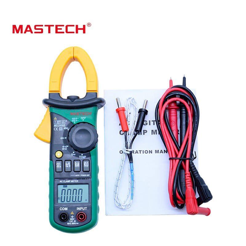MASTECH MS2008B Digital Multimeter Ampere Clamp Meter AC Current Clamp Pincers,AC/DC Voltage Capacitance Resistance Tester