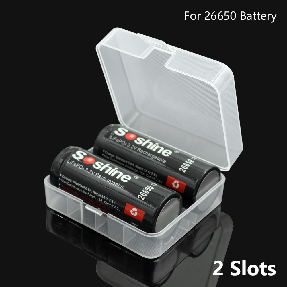 26650 Batterij Case Houder Storage Box Voor 2X26650 Oplaadbare Batterijen Vierkante Plastic Dozen Container