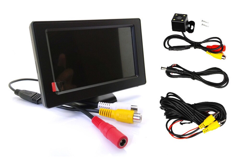 2In1 Car Parking System Kit 4.3" TFT LCD Color Rearview Display Monitor + Waterproof Reversing Backup Rear View Camera