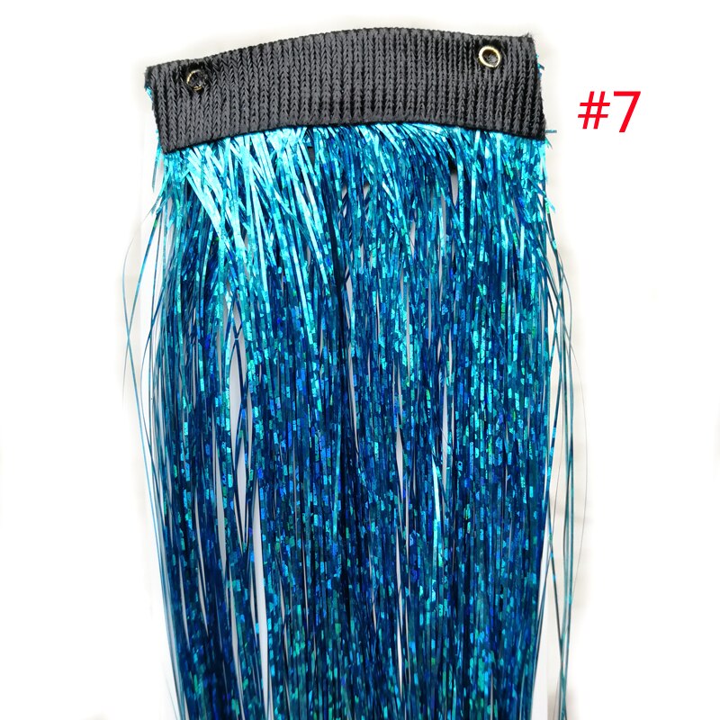 Haarversiering, glitterhaarvlechten, haarextensies met clip, highlights, nep haarstrengen, clip-in bling haaraccessoires: 7