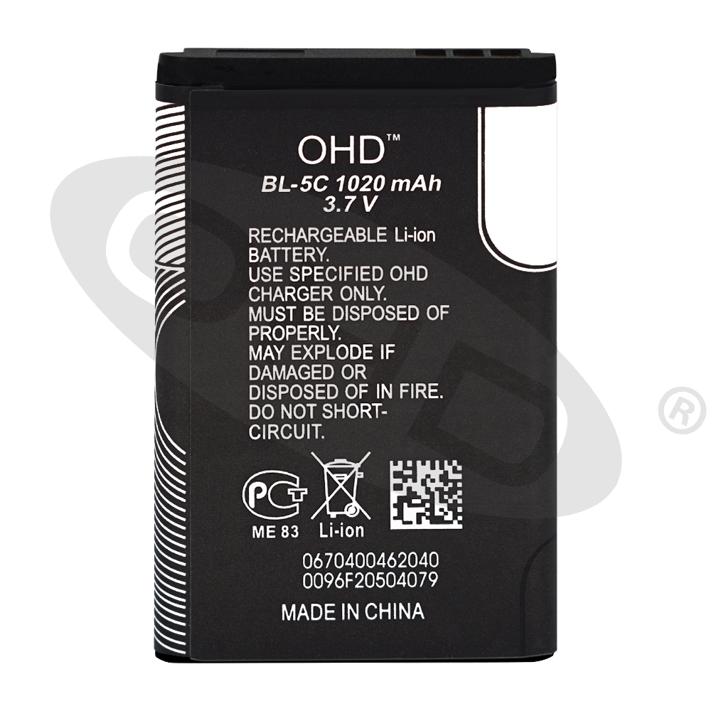 OHD 1pc BL-5C BL5C BL 5C Vervangende Li-Ion Lithiu... – Grandado