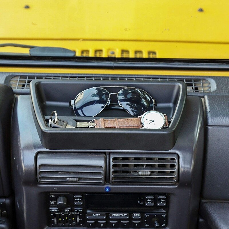 Center Console Dash Tray, Dashboard Storage Box Organizer for 1997-2006 Jeep Wrangler TJ