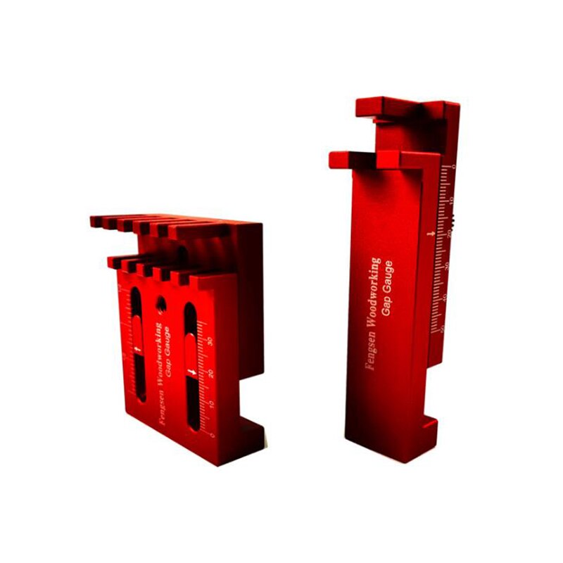 Aluminum Alloy Depth Measuring Ruler w/ Scale Woodworking Line Ruler Sawtooth Ruler Marking Gap Gauge Measuring Tools