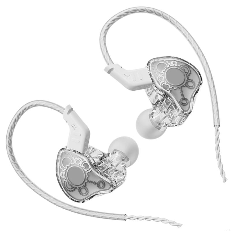 12PC Wireds HiFis Earphones with Enhanceds Bass and Detachable Cable for Clear Sound and Convenient Portability