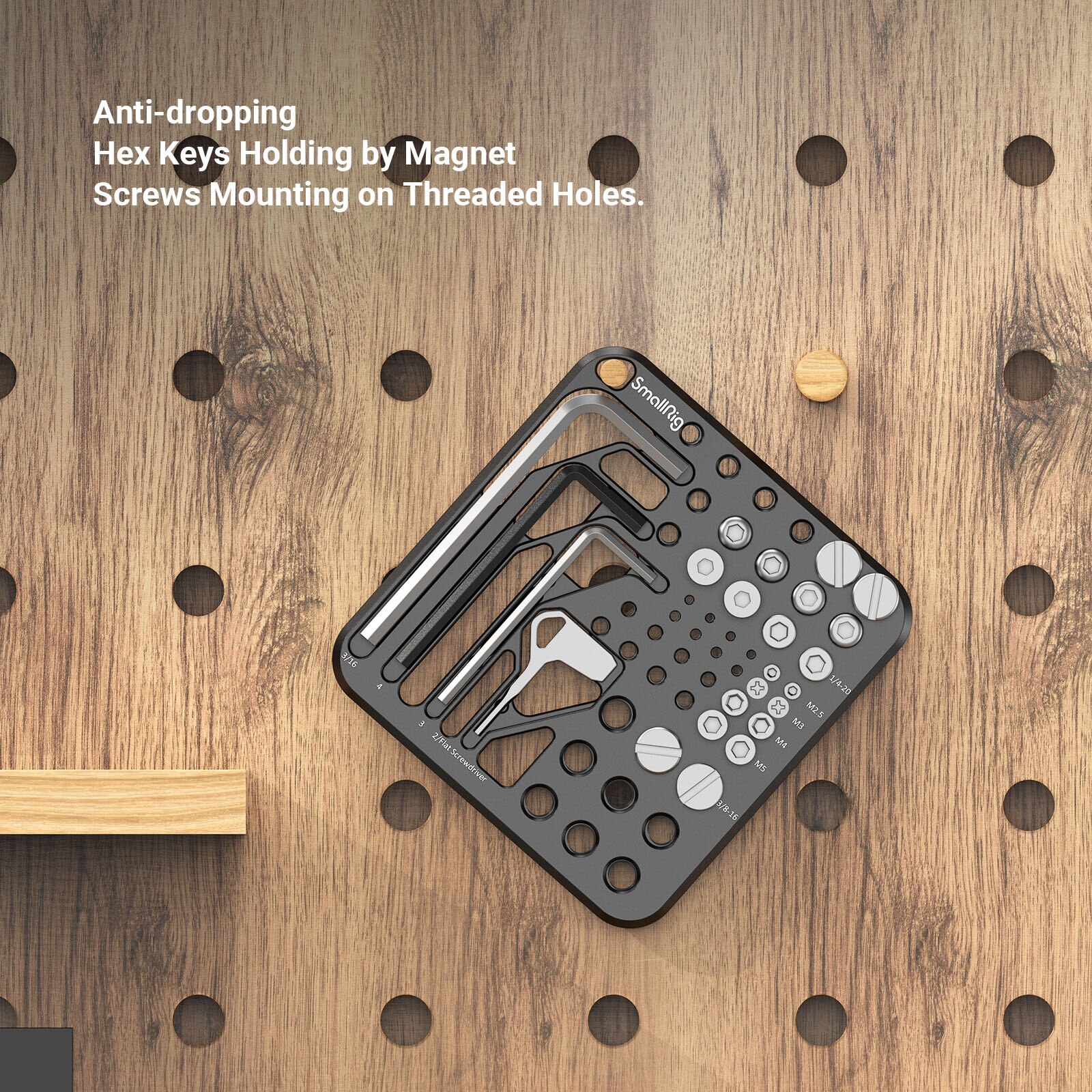 SmallRig Screw and Hex Key Storage Plate Portable Camera Tool 20Pcs Screws and Hex Keys Set for Camera Rigs Storage Plate MD3184