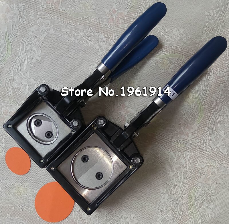 Hand Held Manual Ronde 37 Mm 25 Mm 32 Mm 44 Mm Papier Grafisch Punch Die Cutter Voor Pro button Maker