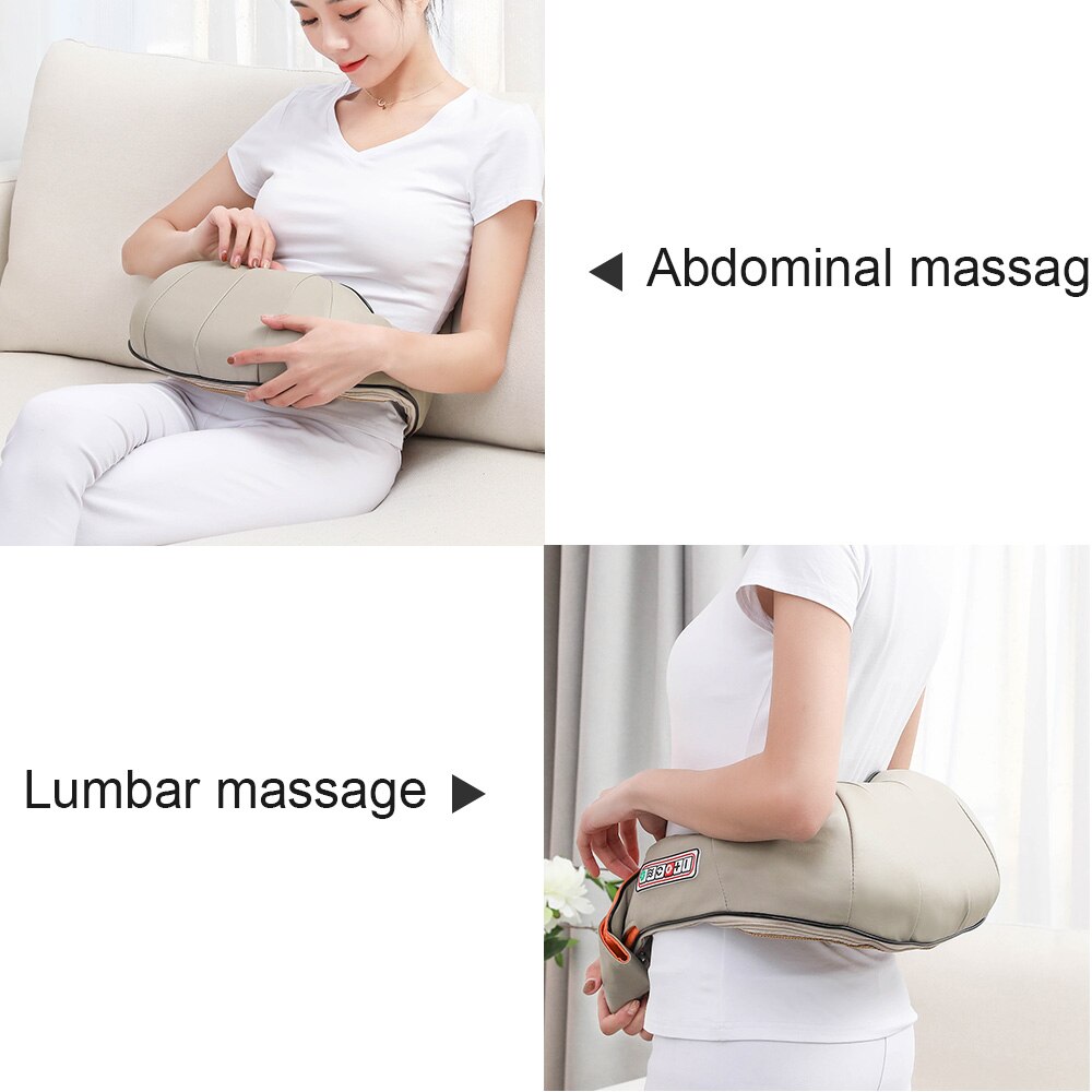 U Electrical Massage Shiatsu Back Shoulder Body Neck Massager Multifunctional Shawl Infrared Heated Kneading Car/Home Massager