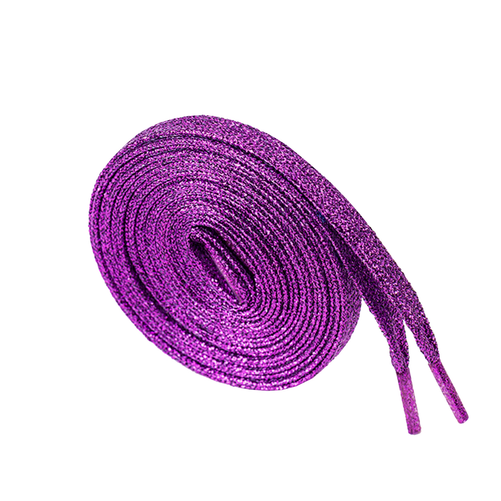 Lacets métalliques scintillants de 115 CM de Long, cordons de chaussures plats scintillants: purple