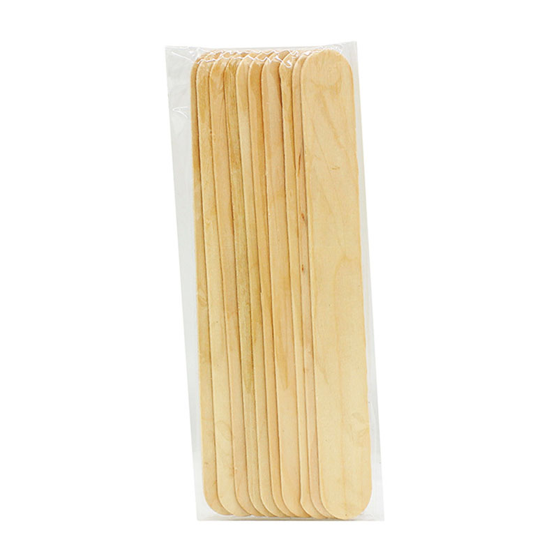 50x depresor de lengua de madera con cera desechable, palo de depilación corporal, depresor de lengua