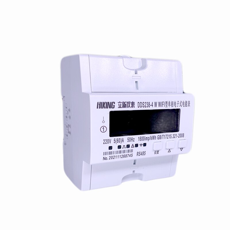 Wifi digitaalinen yksivaiheinen sähkömittari 220v lcd kwh sähkömittari 5(60)a 50hz din-rail kwh mittari virrankulutusmittari