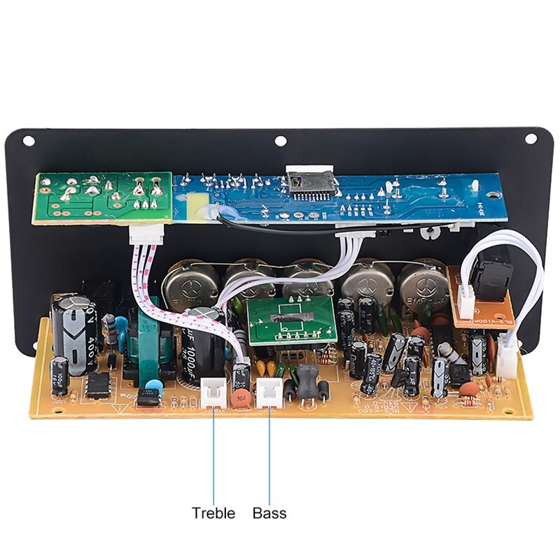 Subwoofer Digital Bluetooth Amplifier Board Dual Microphone Karaoke Amplifier Reverb 220V for 8-12 Inch Speaker US Plug