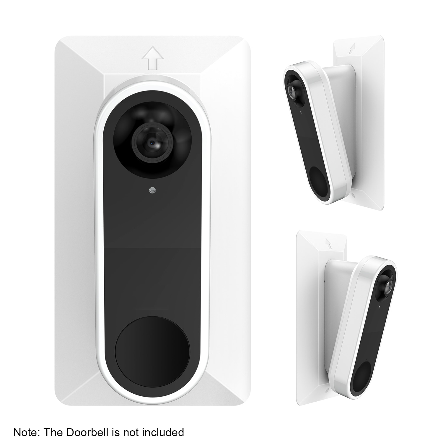 Muur Plaat Voor Arlo Video Deurbel, Compatibel Met Arlo Video Deurbel Plastic Materiaal Aanpassing Montage Muur Plaat Wedge