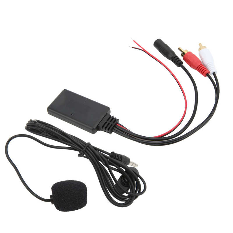 Hands Free Microphone ABS Car Bluetooth AUX IN Adapter for Pioneer with 2RCA Audio Port for Kenwood
