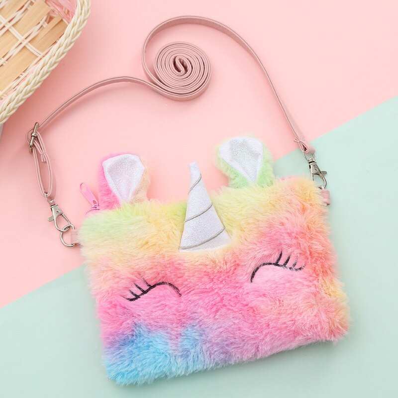 Mode Kinderen Meisjes Schoudertas Leuke Eenhoorn Dieren Messenger Bag Kids Sleutels Portemonnee Schattige Prinses Mini Handtas: c