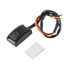 Universal DC12V/200mA Black Car Push Button Switch Adhesive Latching Turn ON/OFF Switch Symbol Paste Type Push Button