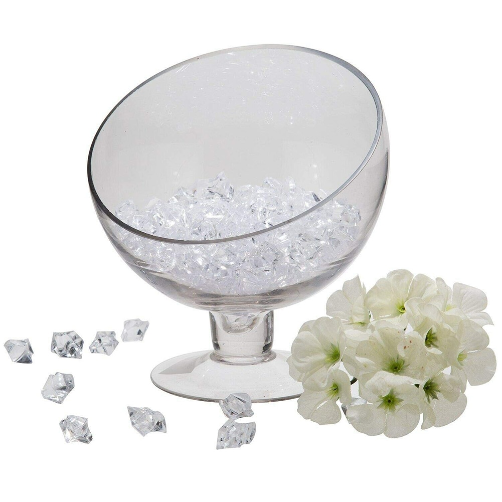 100 stk/parti krystal is sten sten klare akryl diamant vase perler uregelmæssig bryllupsfest dekor konfetti bord scatter perler