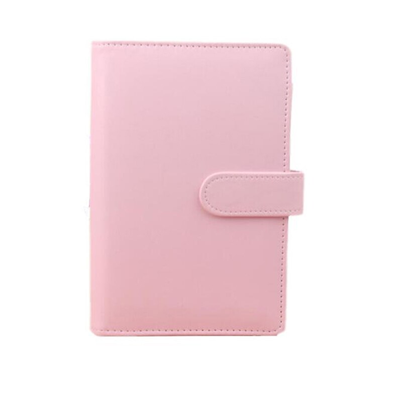 Sød ring dagbog læder cover tilfælde kontor personlig håndbog omslag bindemiddel ugentlige planlægger / dagsorden arrangør: Lyserød