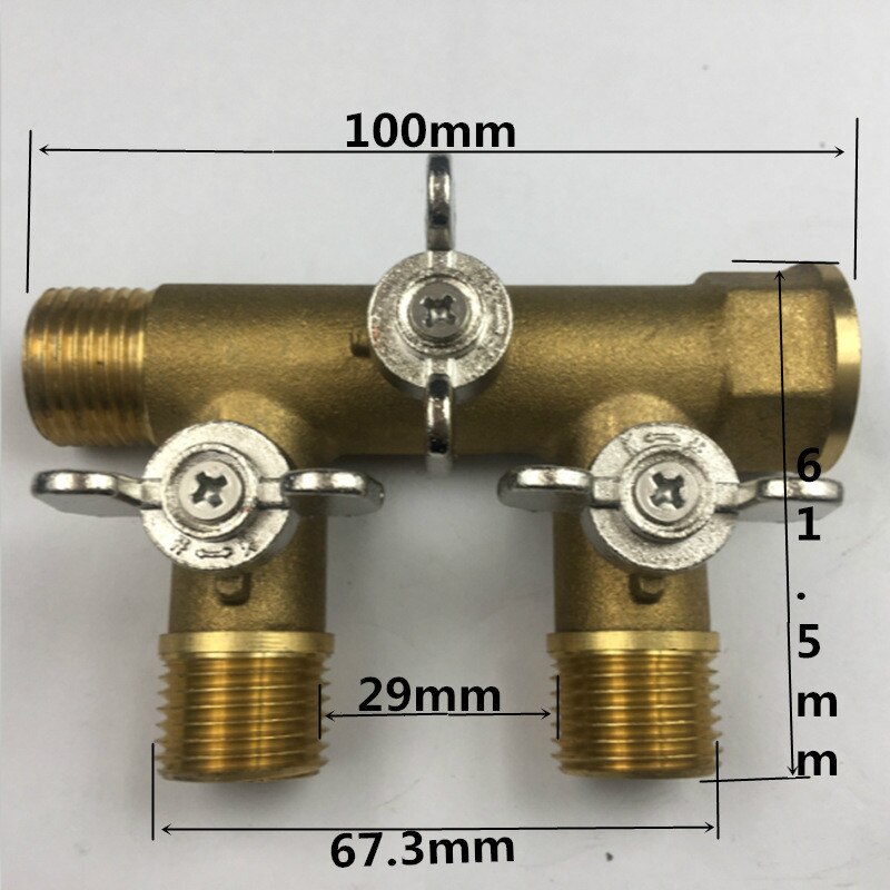 G1/2 inch Brass ball valve four way valve Solar Drain Fill Valve manifold Diverter water valve switch DN15