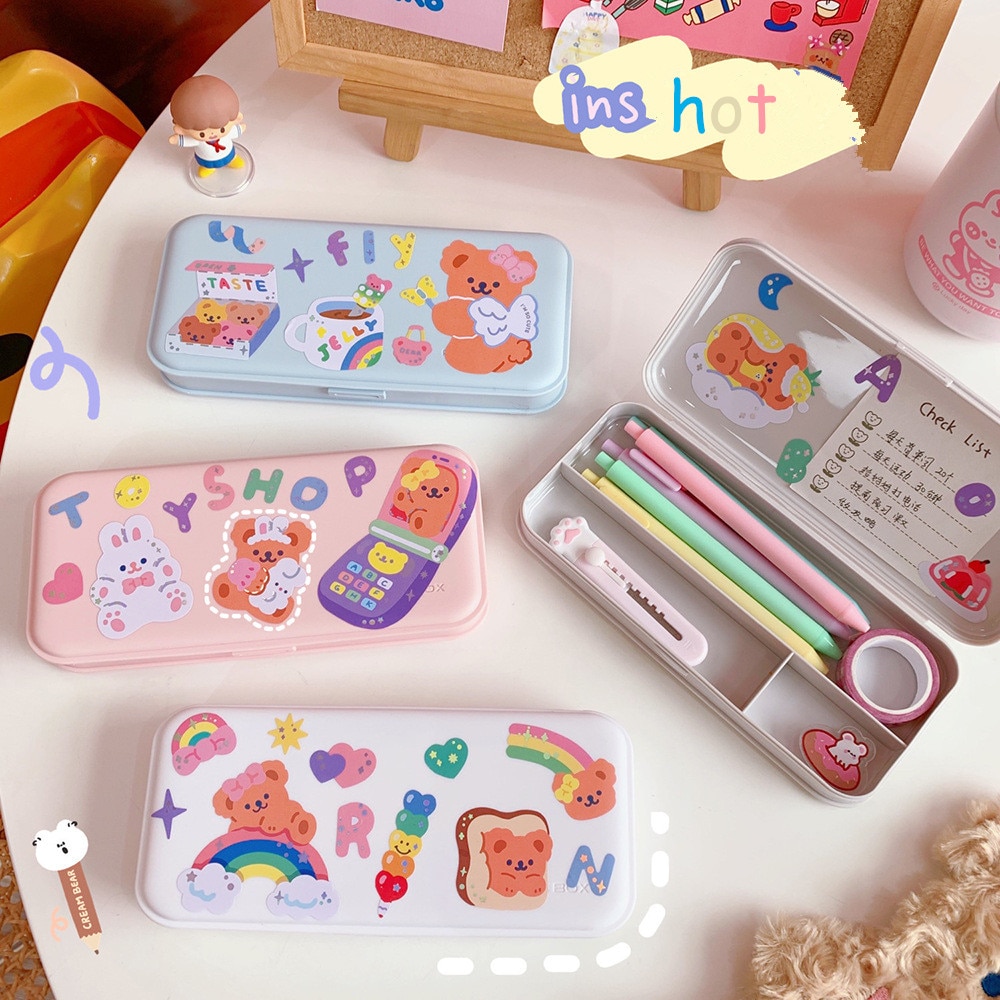 Minkys Kawaii Diy Gratis Stickers Pennenbakje Penhouder Pencilcase Organizer School Briefpapier