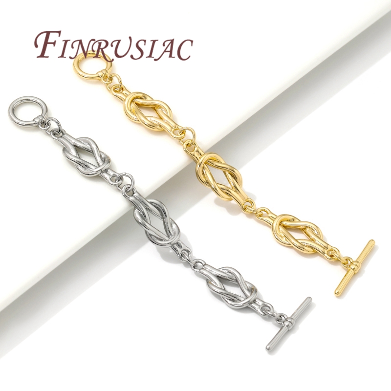Cierre OT chapado en oro Real de 18K, cierre de palanca para joyería, pulseras, accesorios, conectores para joyería, suministros de joyería DIY
